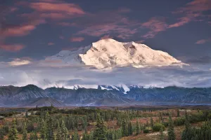 North Face Of Denali At Sunset As Seen From The Wonder Lake Campground In Denali National Park, Alaska North Face Of Denali At Sunset As Seen From The Wonder Lake Campground In Denali National Park, Alaska