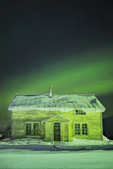 Northern Lights over Our Lady of the Snows Catholic Mission Building, Nulato, Interior Alaska, USA Northern Lights over Our Lady of the Snows Catholic Mission Building, Nulato, Interior Alaska, USA