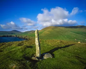 Ogham Stone, Dunmore Head, Dingle Peninsula, Co Kerry, Ireland Ogham Stone, Dunmore Head, Dingle Peninsula, Co Kerry, Ireland