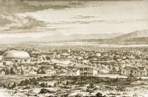Overall View Salt Lake City, Utah, In 1870S. From American Pictures Drawn With Pen And Pencil By Rev Samuel Manning Overall View Salt Lake City, Utah, In 1870S. From American Pictures Drawn With Pen And Pencil By Rev Samuel Manning