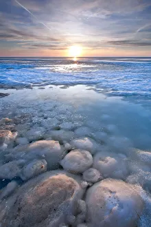 Pancake Ice And Ball Ice On Lake Winnipeg During Spring Thaw, Grand Beach Provincial Park Pancake Ice And Ball Ice On Lake Winnipeg During Spring Thaw, Grand Beach Provincial Park