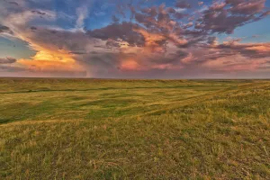 Passing Storm Over The Prairies In Grasslands National Park; Saskatchewan Canada Passing Storm Over The Prairies In Grasslands National Park; Saskatchewan Canada