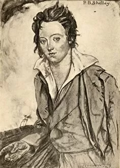 Images Dated 1st July 2009: Percy Bysshe Shelley, 1792-1822. English Romantic Poet. From An Illustration By A.S. Hartrick