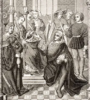 Queen Fredegonde Gives Orders To Two Men Of Terouanne To Assassinate Sigebert King Of Austrasia Queen Fredegonde Gives Orders To Two Men Of Terouanne To Assassinate Sigebert King Of Austrasia