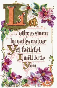 Quote From Vintage Greeting Card With Floral Illustrations Quote From Vintage Greeting Card With Floral Illustrations