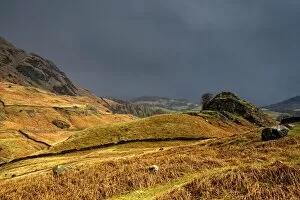 Rain Clouds Over Hilly Landscape, Cumbria, England