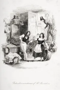 Reduced Circumstances Of Mr. Mantalini. Illustration From The Charles Dickens Novel Nicholas Nickleby By H.K Reduced Circumstances Of Mr. Mantalini. Illustration From The Charles Dickens Novel Nicholas Nickleby By H.K