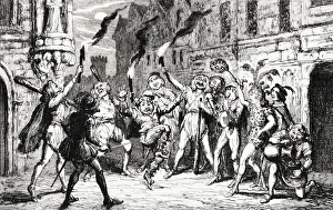The Revellers Engraving By George Cruikshank Dated 1845 Of A Scene From Sir Walter Scott' The Revellers Engraving By George Cruikshank Dated 1845 Of A Scene From Sir Walter Scott'