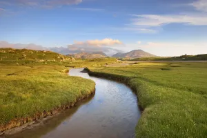 River and Salt Marsh, Isle of Lewis, Outer Hebrides, Hebrides, Scotland, United Kingdom River and Salt Marsh, Isle of Lewis, Outer Hebrides, Hebrides, Scotland, United Kingdom