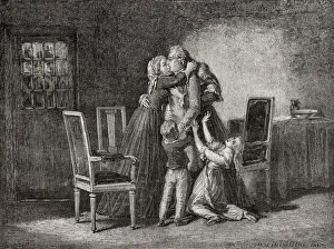 The Royal Family's Last Farewell, 20 January 1793. Engraved By Carbonneau After De La Charlerie The Royal Family's Last Farewell, 20 January 1793. Engraved By Carbonneau After De La Charlerie