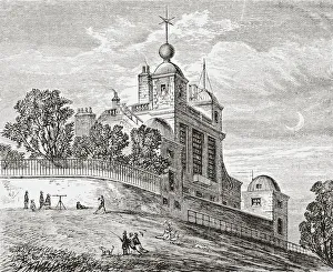 Royal Observatory Greenwich London England From The Gallery Of Geography Published London Circa 1872 Royal Observatory Greenwich London England From The Gallery Of Geography Published London Circa 1872
