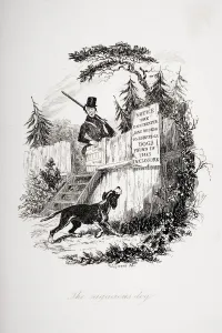 The Sagacious Dog. Illustration From The Charles Dickens Novel The Pickwick Papers The Sagacious Dog. Illustration From The Charles Dickens Novel The Pickwick Papers