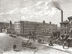 Saltaire Mills, Bradford, West Yorkshire, England In The 19th Century Saltaire Mills, Bradford, West Yorkshire, England In The 19th Century