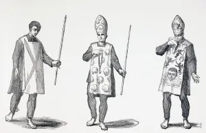 Sambenitos Worn By Auto-Da-Fe Penitents. Left, The Sambenito, Worn By One Who Had Sambenitos Worn By Auto-Da-Fe Penitents. Left, The Sambenito, Worn By One Who Had