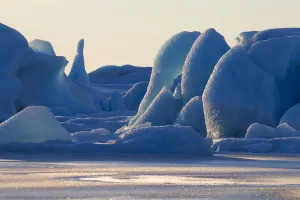 Scenic Of Large Blue Iceberg Formations Of Sheridan Glacier Scenic Of Large Blue Iceberg Formations Of Sheridan Glacier