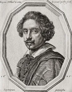 Self-portrait of Italian artist Ottavio Mario Leoni, 1578-1630; Artwork Self-portrait of Italian artist Ottavio Mario Leoni, 1578-1630; Artwork