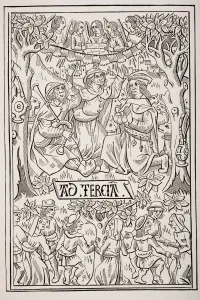 Shepherds Celebrating The Birth Of The Messiah By Songs And Dances. 19Th Century Reproduction Of 15Th Century Wood Cut Shepherds Celebrating The Birth Of The Messiah By Songs And Dances. 19Th Century Reproduction Of 15Th Century Wood Cut