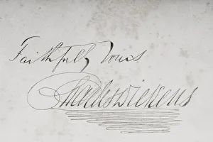 Signature Of Charles Dickens, 1812-1870. From The Book Bleak House By The Same Author. Published London 1853 Signature Of Charles Dickens, 1812-1870. From The Book Bleak House By The Same Author. Published London 1853