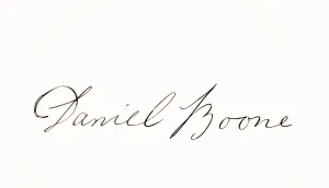 Signature Of Daniel Boone 1734-1820. American Frontiersman And Legendary Hero Signature Of Daniel Boone 1734-1820. American Frontiersman And Legendary Hero