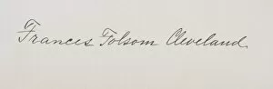 Signature Of Frances Clara Folsom Cleveland Preston 1864 To 1947 Wife Of Stephen Grover Cleveland 22Nd President Of The