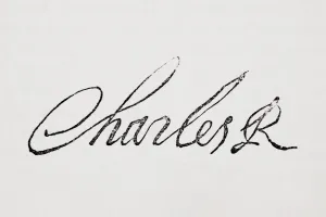 Signature Of King Charles I Of England 1600-1649 From Old England's Worthies By Lord Brougham And Others Published Signature Of King Charles I Of England 1600-1649 From Old England's Worthies By Lord Brougham And Others Published