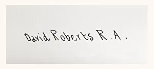 Signature of Scottish artist David Roberts, 1796-1864. Signature of Scottish artist David Roberts, 1796-1864.