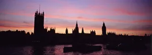 Silhouette Of Palace Of Westminster, London, England, Uk Silhouette Of Palace Of Westminster, London, England, Uk