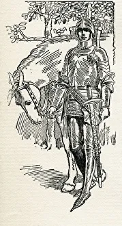 Sir Galahad. Illustration From The Book The Gateway To Tennyson Published 1910 Sir Galahad. Illustration From The Book The Gateway To Tennyson Published 1910