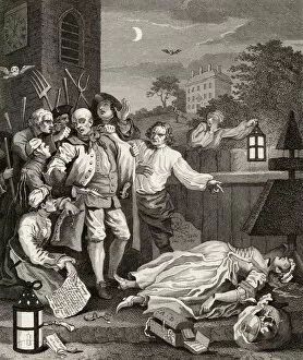 Images Dated 26th August 2009: The Four Stages Of Cruelty Cruelty In Perfection Engraved By I Romney After Hogarth From The Works