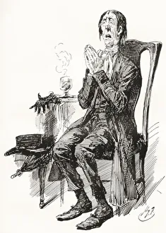 Stiggins. Illustration By Harry Furniss For The Charles Dickens Novel The Pickwick Papers, From The Testimonial Edition Stiggins. Illustration By Harry Furniss For The Charles Dickens Novel The Pickwick Papers, From The Testimonial Edition