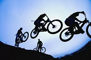 Images Dated 13th August 2005: Stunt Cyclists, Alberta, Canada