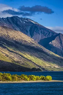 Glenorchy Gallery: Sunlight reflecting on mountains at Glenorchy in the Otago Region of New Zealand