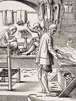 Tailor. 19Th Century Reproduction Of 16Th Century Woodcut By Jost Amman Tailor. 19Th Century Reproduction Of 16Th Century Woodcut By Jost Amman