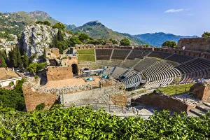 Teatro Antico di Taormina in Taormina, Sicily, Italy Teatro Antico di Taormina in Taormina, Sicily, Italy