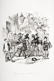 Theatrical Emotion Of Mr. Vincent Crummles. Illustration From The Charles Dickens Novel Nicholas Nickleby By H.K Theatrical Emotion Of Mr. Vincent Crummles. Illustration From The Charles Dickens Novel Nicholas Nickleby By H.K