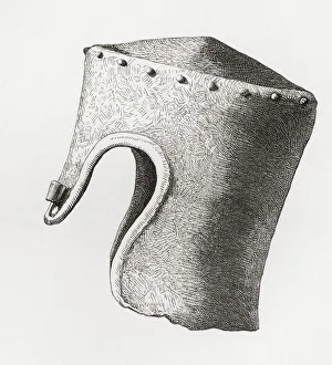 Thirteenth Century Cylindrical Flat-Topped Helmet With Nasal, Dug Up At Montgomery Castle In 1841 Thirteenth Century Cylindrical Flat-Topped Helmet With Nasal, Dug Up At Montgomery Castle In 1841
