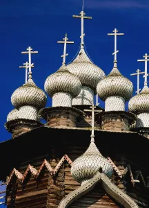 Transfiguration Cathedral On Kizhi Island, Close-Up Transfiguration Cathedral On Kizhi Island, Close-Up