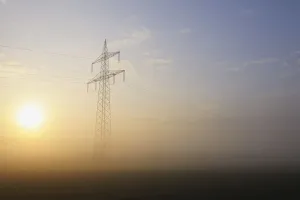 Transmission Tower at Sunrise, Aschaffenburg, Bavaria, Germany Transmission Tower at Sunrise, Aschaffenburg, Bavaria, Germany