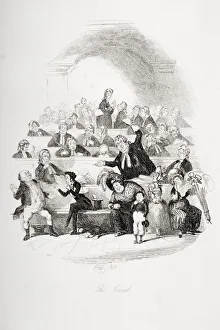 The Trial. Illustration From The Charles Dickens Novel The Pickwick Papers By H.K The Trial. Illustration From The Charles Dickens Novel The Pickwick Papers By H.K