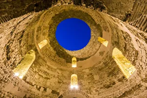 The Vestibule Entry to the Peristyle in Diocletian's Palace in the Old Town of Split in Split-Dalmatia County The Vestibule Entry to the Peristyle in Diocletian's Palace in the Old Town of Split in Split-Dalmatia County