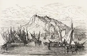 A View Of Alicante, Spain In The 19Th Century. From El Mundo En La Mano, Published 1878 A View Of Alicante, Spain In The 19Th Century. From El Mundo En La Mano, Published 1878