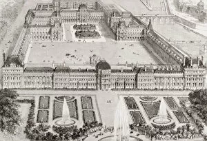 Images Dated 8th May 2011: View Of The New Gardens Of The Tuileries Palace And The New And The Old Louvre, Paris, France