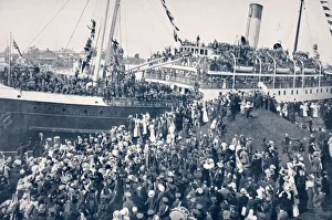 Volunteer Canadian Troops Embarking At Victoria, British Columbia, Canada Volunteer Canadian Troops Embarking At Victoria, British Columbia, Canada