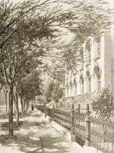 Wabash Avenue, Chicago, Illinois In 1870S. From American Pictures Drawn With Pen And Pencil By Rev Samuel Manning Circa Wabash Avenue, Chicago, Illinois In 1870S. From American Pictures Drawn With Pen And Pencil By Rev Samuel Manning Circa