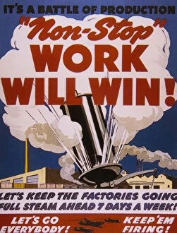 War Propaganda for factory work, World War 2, circa 1942