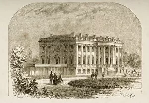 Images Dated 7th November 2005: The White House Washington Dc In 1870S. From American Pictures Drawn With Pen And Pencil By Rev