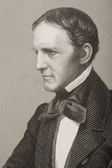 William Hickling Prescott, 1796-1859. American Historian. Engraved By D.J William Hickling Prescott, 1796-1859. American Historian. Engraved By D.J