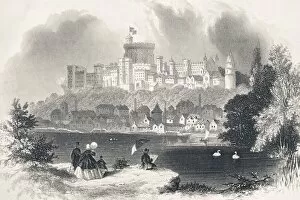 Images Dated 23rd September 2007: Windsor Castle England In The 19Th Century From The National And Domestic History Of England By