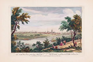1754 Gallery: Worcester England English 18th Century North West View