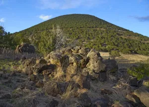 National Monument Landscapes Prints: Capulin Volcano cinder code, extinct, Capulin Volcano National Monument, New Mexico